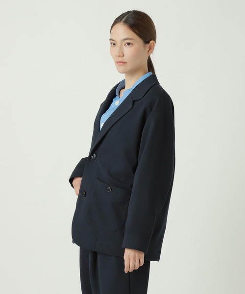 ZUCCa(ズッカ)の「LIGHT BOUCLE / ジャケット / P(テーラードジャケット・レディース・ネイビー/ブラック・M size)」の8枚目の写真