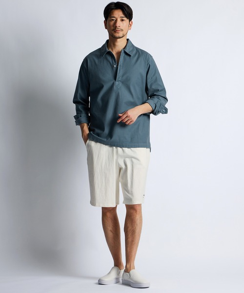 LANVIN en Bleu（ランバンオンブルー）の「8オンス ジムショーツ（その他パンツ・メンズ・オフホワイト/ブラック/ブルーグレー/ネイビー・52/50/48）」の8枚目の写真