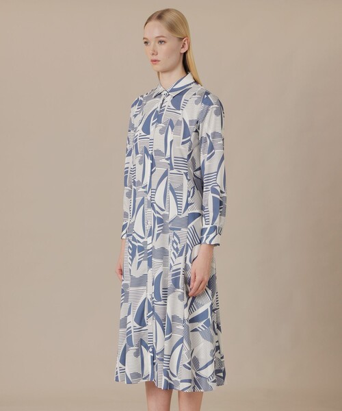 MACKINTOSH LONDON（マッキントッシュ ロンドン）の「ヨットボーダープリントワンピース（ワンピース・レディース・ブルー系その他4・38/40）」の4枚目の写真