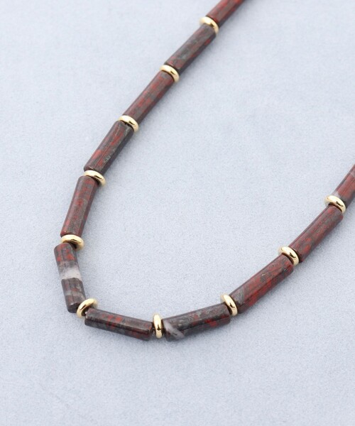 NOLLEY’S（ノーリーズ）の「【grace grace/グラスグラス】チューブ天然石ネックレス（ネックレス・レディース・ブラウン・FREE）」の7枚目の写真