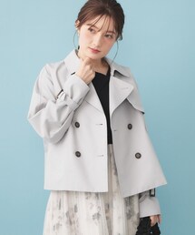 index（インデックス）の「キャンディスリーブショートトレンチコート【洗濯機OK/撥水/防花粉】《5col》（トレンチコート）」