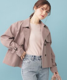 index（インデックス）の「キャンディスリーブショートトレンチコート【洗濯機OK/撥水/防花粉】《5col》（トレンチコート）」