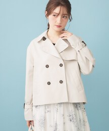index（インデックス）の「キャンディスリーブショートトレンチコート【洗濯機OK/撥水/防花粉】《5col》（トレンチコート）」