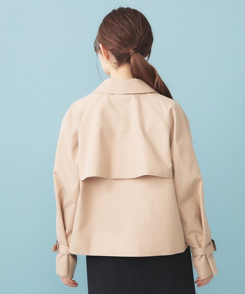 index（インデックス）の「キャンディスリーブショートトレンチコート【洗濯機OK/撥水/防花粉】《5col》（トレンチコート・レディース・サックスブルー系7/ベージュ系7/ナチュラル/ネイビー系5/ブラウン系その他・00）」の10枚目の写真