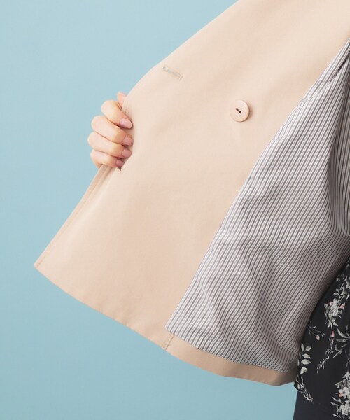 index（インデックス）の「キャンディスリーブショートトレンチコート【洗濯機OK/撥水/防花粉】《5col》（トレンチコート・レディース・サックスブルー系7/ベージュ系7/ナチュラル/ネイビー系5/ブラウン系その他・00）」の16枚目の写真