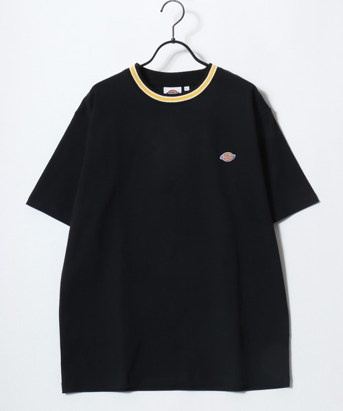 Dickies(ディッキーズ)の「Dickies/ディッキーズ 別注 オーバーサイズ ミニロゴワッペン ワンポイント刺繍 半袖Tシャツ/無地T/リブライン リンガーT/レディース メンズ(Tシャツ/カットソー・メンズ・グリーン系その他/ブラック/ホワイト/ブラック系その他/ダークグリーン/ネイビー/ホワイト系その他/ブルー系その他・M/L/XL)」の11枚目の写真
