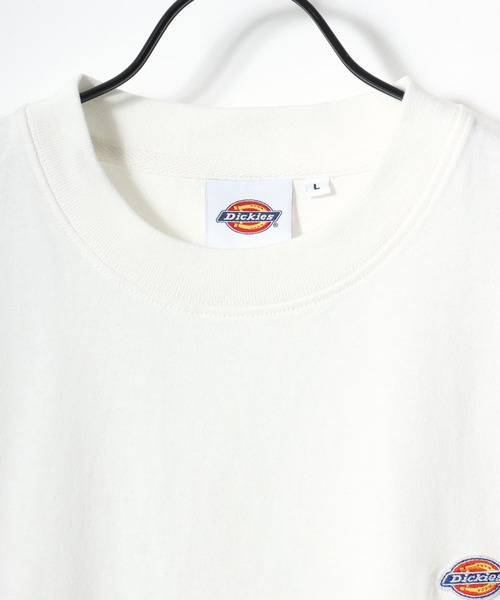 Dickies(ディッキーズ)の「Dickies/ディッキーズ 別注 オーバーサイズ ミニロゴワッペン ワンポイント刺繍 半袖Tシャツ/無地T/リブライン リンガーT/レディース メンズ(Tシャツ/カットソー・メンズ・グリーン系その他/ブラック/ホワイト/ブラック系その他/ダークグリーン/ネイビー/ホワイト系その他/ブルー系その他・M/L/XL)」の17枚目の写真