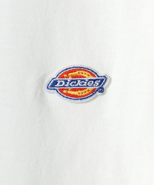Dickies(ディッキーズ)の「Dickies/ディッキーズ 別注 オーバーサイズ ミニロゴワッペン ワンポイント刺繍 半袖Tシャツ/無地T/リブライン リンガーT/レディース メンズ(Tシャツ/カットソー・メンズ・グリーン系その他/ブラック/ホワイト/ブラック系その他/ダークグリーン/ネイビー/ホワイト系その他/ブルー系その他・M/L/XL)」の19枚目の写真