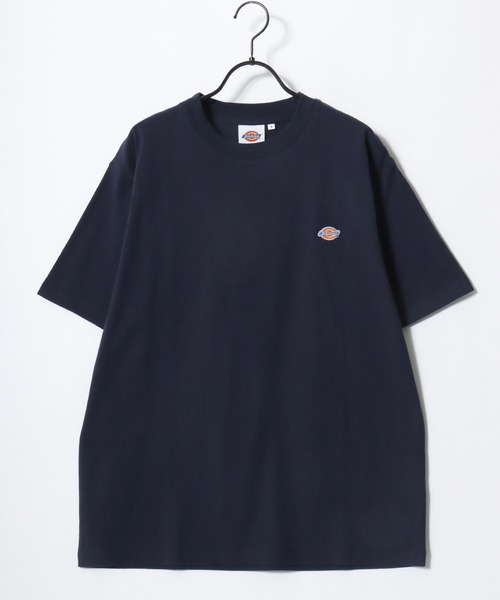 Dickies(ディッキーズ)の「Dickies/ディッキーズ 別注 オーバーサイズ ミニロゴワッペン ワンポイント刺繍 半袖Tシャツ/無地T/リブライン リンガーT/レディース メンズ(Tシャツ/カットソー・メンズ・グリーン系その他/ブラック/ホワイト/ブラック系その他/ダークグリーン/ネイビー/ホワイト系その他/ブルー系その他・M/L/XL)」の14枚目の写真