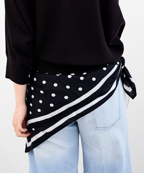 le.coeur blanc（ルクールブラン）の「ドット大判スカーフ（バンダナ/スカーフ・レディース・ホワイト系その他/ブラック系その他・FREE）」の9枚目の写真