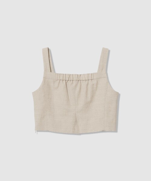 allureville(アルアバイル)の「シャークスキンショートジレ(ベスト・レディース・ベージュ/オフホワイト/ブラック・2)」の16枚目の写真