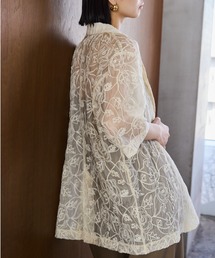 AIC.（エーアイシー）の「コード刺繍シアーハーフスリーブジャケット（テーラードジャケット）」