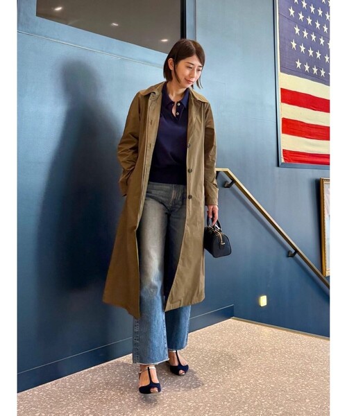 BROOKS BROTHERS(ブルックスブラザーズ)の「ポリエステル ハイカウントツイル パッカブル ベルテッドロングコート(ステンカラーコート・レディース・カーキ・SMALL/MEDIUM/X-SMALL)」の7枚目の写真