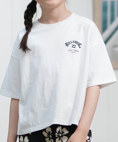 BILLABONG(ビラボン)の「BILLABONG/ビラボン キッズ GIRLS S/S TEEシャツ SQUARE LOGO ルーズクロップドフィット BG015250(Tシャツ/カットソー・キッズ・ブラック/ホワイト・140cm/150cm/130cm)」の1枚目の写真