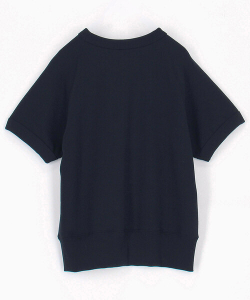 AMERICANA(アメリカーナ)の「Americana/アメリカーナ ワンポイントロゴ刺繍 ショートスリーブ ラグランスウェット / BRF-800A/3(スウェット・レディース・ネイビー/グレー・フリ-)」の3枚目の写真