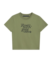 BASIC LOGO T-SHIRT - KHAKI