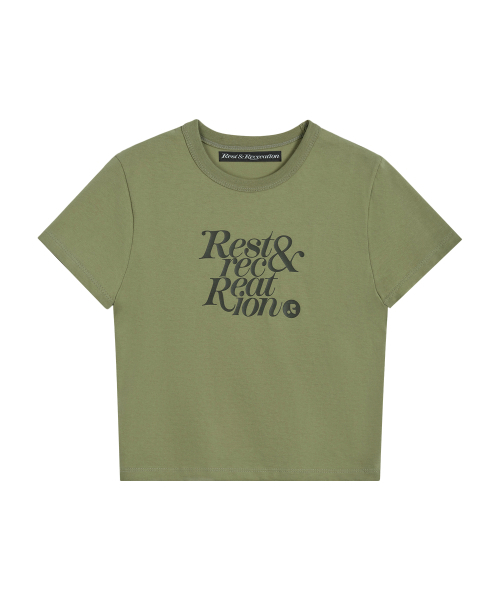 Rest&Recreation(レストアンドレクリエーション)の「BASIC LOGO T-SHIRT - KHAKI(Tシャツ/カットソー・レディース・その他・ONE)」の1枚目の写真