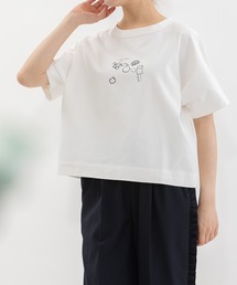 Cloche USコットンらくがきプリントTシャツ