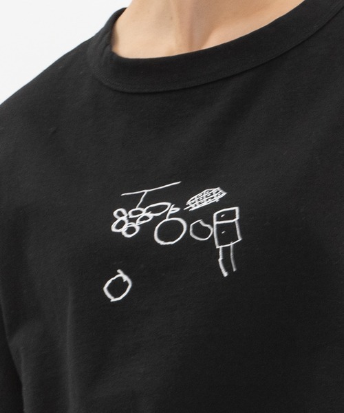 nop de nod(ノップドゥノッド)の「Cloche USコットンらくがきプリントTシャツ(Tシャツ/カットソー・レディース・ピンク/オフホワイト/ブラック・3)」の10枚目の写真