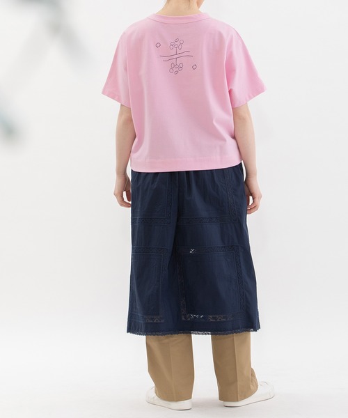 nop de nod(ノップドゥノッド)の「Cloche USコットンらくがきプリントTシャツ(Tシャツ/カットソー・レディース・ピンク/オフホワイト/ブラック・3)」の22枚目の写真