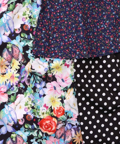 ScoLar(スカラー)の「161632:デニム×パッチワーク風 異素材切替2wayスカート(スカート・レディース・ブルー/ブラック・M)」の13枚目の写真