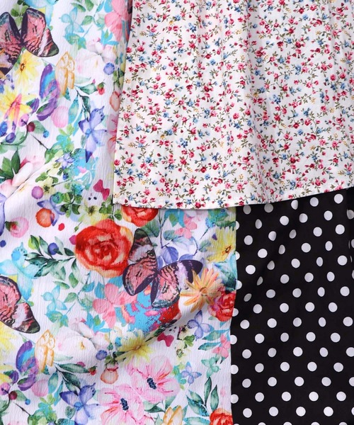 ScoLar(スカラー)の「161632:デニム×パッチワーク風 異素材切替2wayスカート(スカート・レディース・ブルー/ブラック・M)」の16枚目の写真