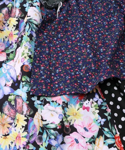 ScoLar(スカラー)の「161632:デニム×パッチワーク風 異素材切替2wayスカート(スカート・レディース・ブルー/ブラック・M)」の20枚目の写真