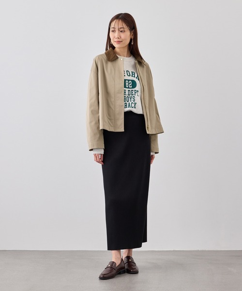 ROPE' PICNIC(ロペピクニック)の「配色フィールドジャケットブルゾン(ブルゾン・レディース・ネイビー/ベージュ系その他・FREE)」の9枚目の写真