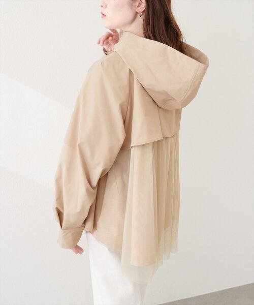 natural couture（ナチュラルクチュール）の「バックチュールペプラムマウンテンパーカージャケット（マウンテンパーカー・レディース・ブラック/アイボリー/ベージュ・FREE）」の18枚目の写真