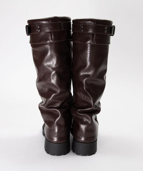 WEGO（ウィゴー）の「WEGO/ベルトカバーロングブーツ（ブーツ・レディース・ブラウン/ブラック・MEDIUM/LARGE）」の21枚目の写真