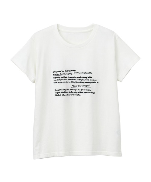 GeeRA（ジーラ）の「綿100％刺繍ロゴＴシャツ（Tシャツ/カットソー・レディース・チャコール/オフホワイト/杢グレー・MEDIUM）」の5枚目の写真