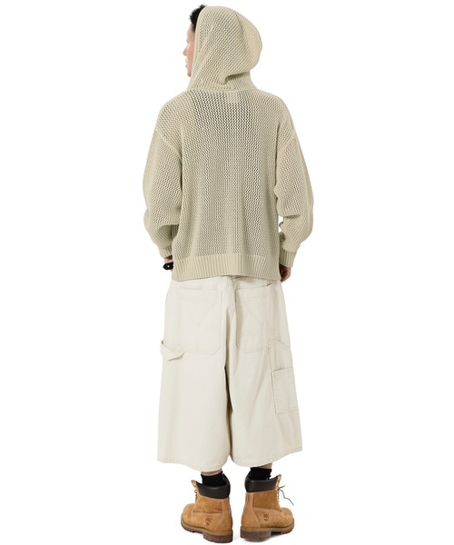 OY（オーワイ）の「『OY/オーワイ』PRAY HARD KNIT HOODIE ZIP UP/プレイハードニットジップアップパーカー（パーカー・メンズ・ブラック/アイボリー・L/M）」の16枚目の写真