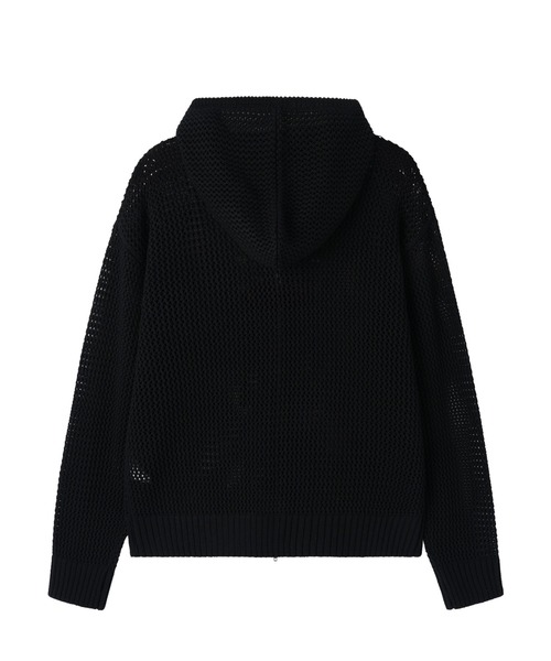 OY（オーワイ）の「『OY/オーワイ』PRAY HARD KNIT HOODIE ZIP UP/プレイハードニットジップアップパーカー（パーカー・メンズ・ブラック/アイボリー・L/M）」の18枚目の写真