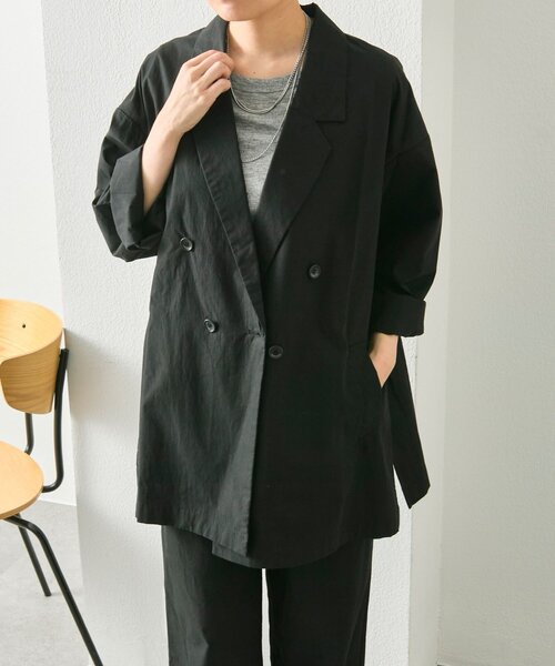 ear PAPILLONNER(イアパピヨネ)の「ダブルブレストジャケット【SUM1 STYLE】(その他アウター・レディース・ライトベージュ/ブラック・FREE)」の16枚目の写真
