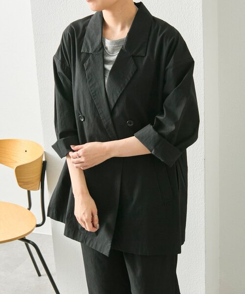 ear PAPILLONNER(イアパピヨネ)の「ダブルブレストジャケット【SUM1 STYLE】(その他アウター・レディース・ライトベージュ/ブラック・FREE)」の17枚目の写真