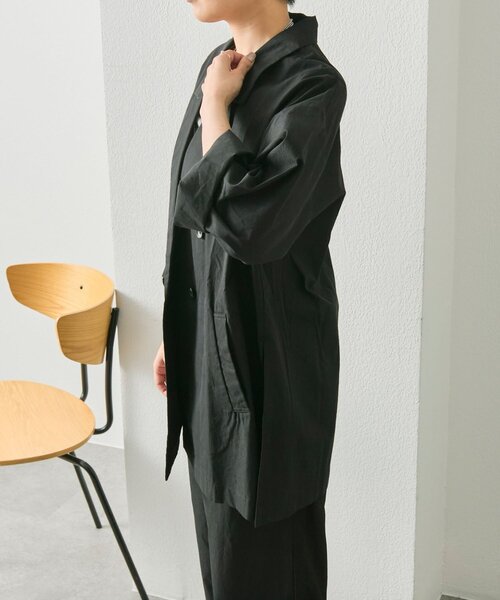 ear PAPILLONNER(イアパピヨネ)の「ダブルブレストジャケット【SUM1 STYLE】(その他アウター・レディース・ライトベージュ/ブラック・FREE)」の18枚目の写真