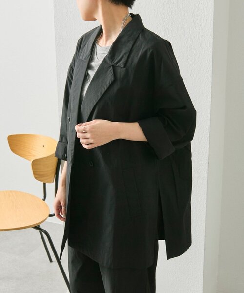 ear PAPILLONNER(イアパピヨネ)の「ダブルブレストジャケット【SUM1 STYLE】(その他アウター・レディース・ライトベージュ/ブラック・FREE)」の19枚目の写真