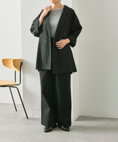 ear PAPILLONNER(イアパピヨネ)の「ダブルブレストジャケット【SUM1 STYLE】(その他アウター・レディース・ライトベージュ/ブラック・FREE)」の21枚目の写真