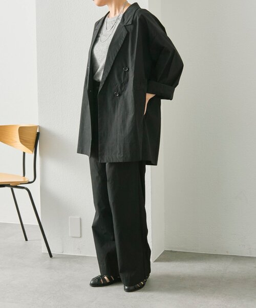 ear PAPILLONNER(イアパピヨネ)の「ダブルブレストジャケット【SUM1 STYLE】(その他アウター・レディース・ライトベージュ/ブラック・FREE)」の22枚目の写真