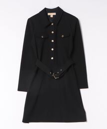 MICHAEL KORS（マイケルコース）の「ボタン フロント ベルテッド ミニドレス（ワンピース）」