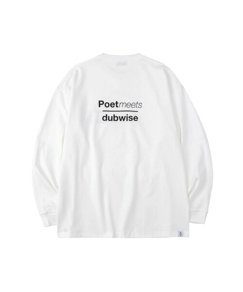 bonjour records(ボンジュールレコーズ)の「POET MEETS DUBWISE/ポエトミーツダブワイズ PMD STAMP LOGO OVERSIZED L/S T-Shirt(Tシャツ/カットソー・レディース・ホワイト/ブラック・M/L/XL)」の3枚目の写真