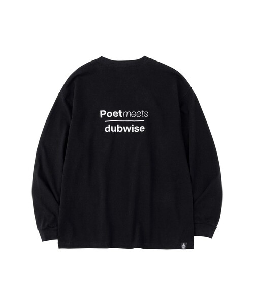 bonjour records(ボンジュールレコーズ)の「POET MEETS DUBWISE/ポエトミーツダブワイズ PMD STAMP LOGO OVERSIZED L/S T-Shirt(Tシャツ/カットソー・レディース・ホワイト/ブラック・M/L/XL)」の4枚目の写真