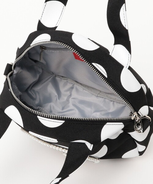 Ray BEAMS（レイビームス）の「ECODECO / ドット 2way バッグ（ハンドバッグ・レディース・ブラック/グリーン・ONE SIZE）」の6枚目の写真