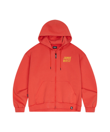 JAMIE WEST（ジェイミーウエスト）の「ファイヤーレタリングフードパーカー（オレンジ）（ジャージ）」