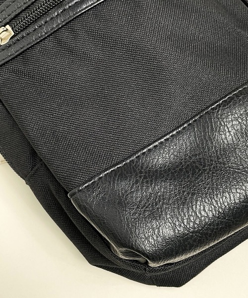 CALIFORNIA OUTFITTERS(カリフォルニア アウトフィッターズ)の「3C8 異素材切り替え シンプルボディバッグ(ボディバッグ/ウエストポーチ・メンズ・ブラック・ONESIZE)」の5枚目の写真