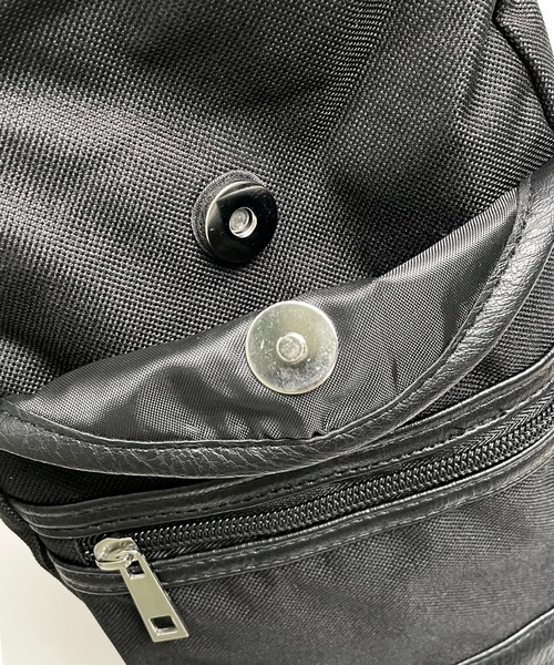 CALIFORNIA OUTFITTERS(カリフォルニア アウトフィッターズ)の「3C8 異素材切り替え シンプルボディバッグ(ボディバッグ/ウエストポーチ・メンズ・ブラック・ONESIZE)」の8枚目の写真