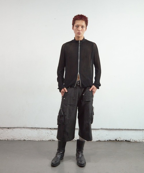 NVRFRGT（ネヴァーフォーゲット）の「3D TWISTED PARACHUTE CARGO SHORTS（カーゴパンツ・メンズ・ブラック/ベージュ・2）」の7枚目の写真