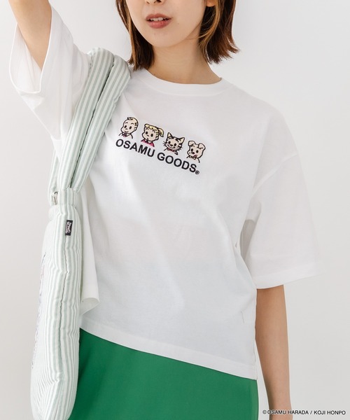 CONVERSE(コンバース)の「【CONVERSE/コンバース】【着るだけでコーディネートの主役に!】CONVERSE×OSAMUGOODS 天竺 フロントキャラクター刺繍Tシャツ カジュアル レトロポップ ギフト(Tシャツ/カットソー・レディース・ブラック/ホワイト・LARGE/MEDIUM)」の2枚目の写真