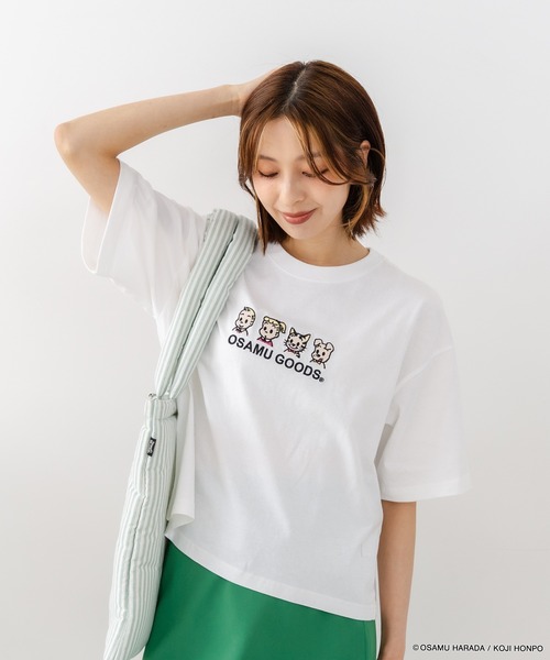 CONVERSE(コンバース)の「【CONVERSE/コンバース】【着るだけでコーディネートの主役に!】CONVERSE×OSAMUGOODS 天竺 フロントキャラクター刺繍Tシャツ カジュアル レトロポップ ギフト(Tシャツ/カットソー・レディース・ブラック/ホワイト・LARGE/MEDIUM)」の11枚目の写真