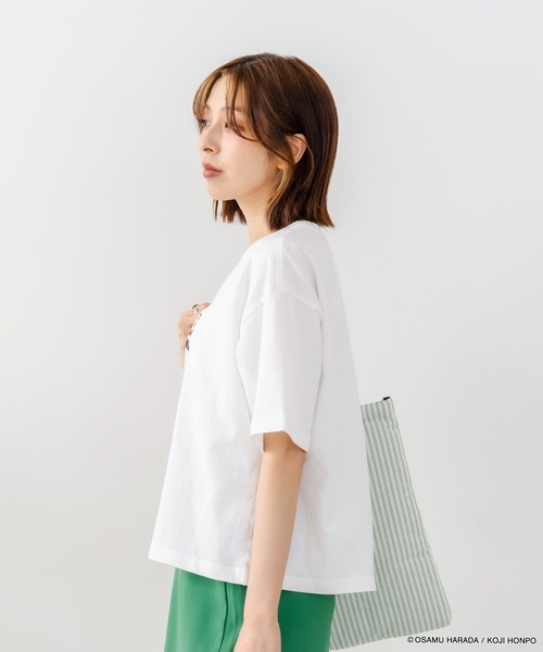 CONVERSE(コンバース)の「【CONVERSE/コンバース】【着るだけでコーディネートの主役に!】CONVERSE×OSAMUGOODS 天竺 フロントキャラクター刺繍Tシャツ カジュアル レトロポップ ギフト(Tシャツ/カットソー・レディース・ブラック/ホワイト・LARGE/MEDIUM)」の12枚目の写真